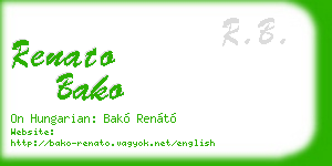 renato bako business card