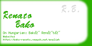 renato bako business card